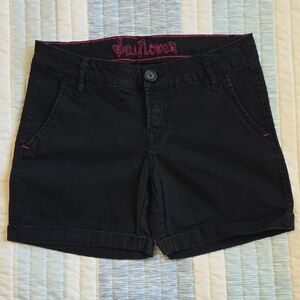 Wallflower Black Cuffed Shorts